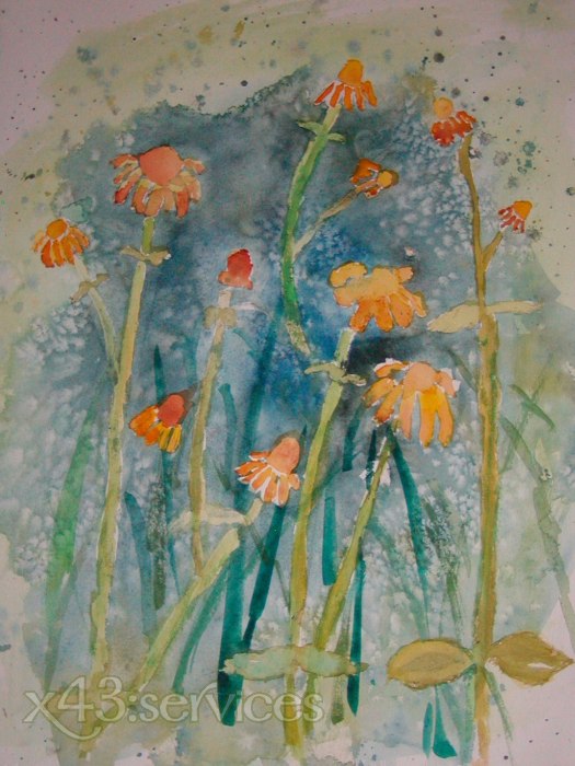 Charles Demuth - Blumen in Feld - Flowers in field